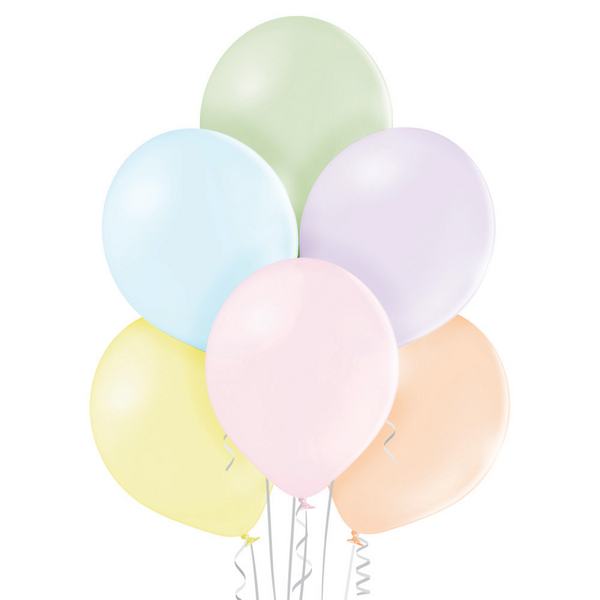 Ilmapallo 30 cm pastel.värisekoi. 8 kpl