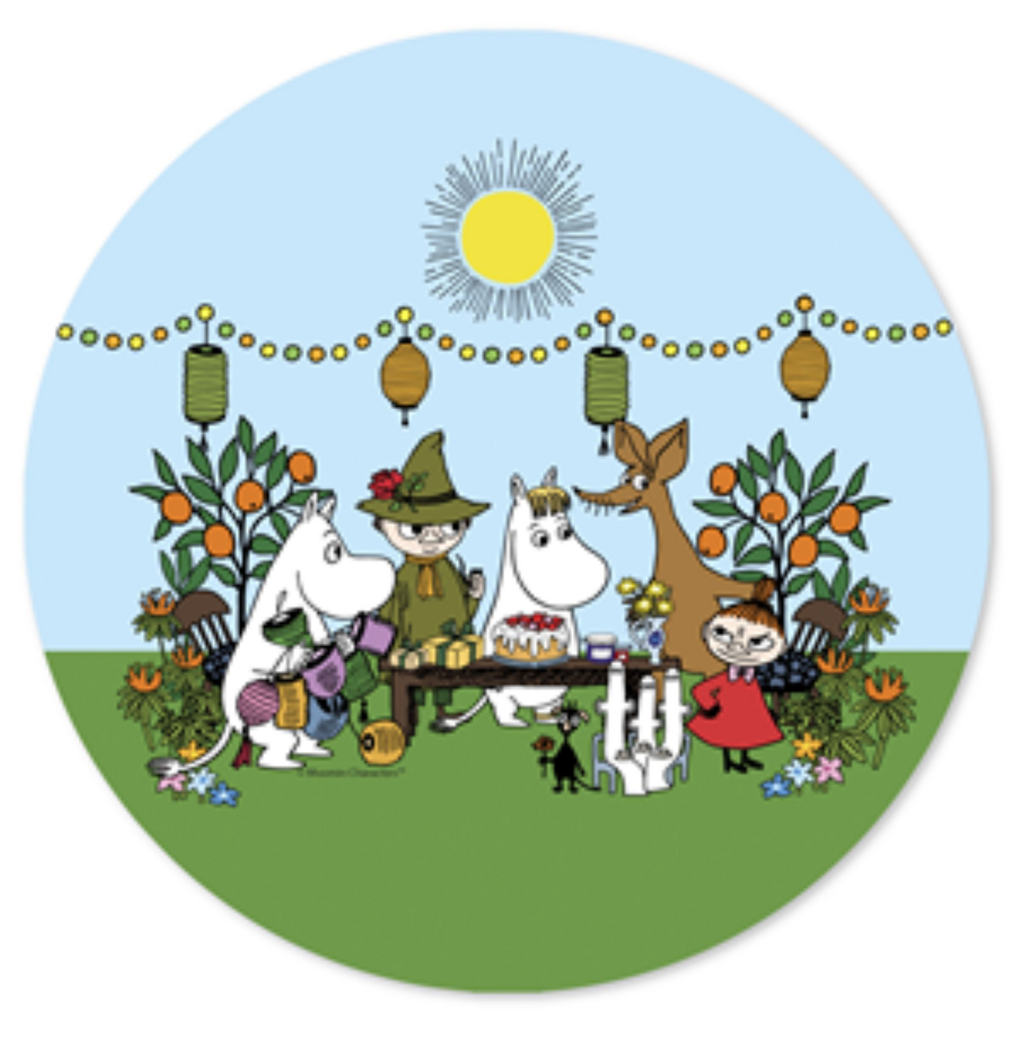 Juhlamaailma Muumi pahvilautanen 23 cm 8 kpl/pkt