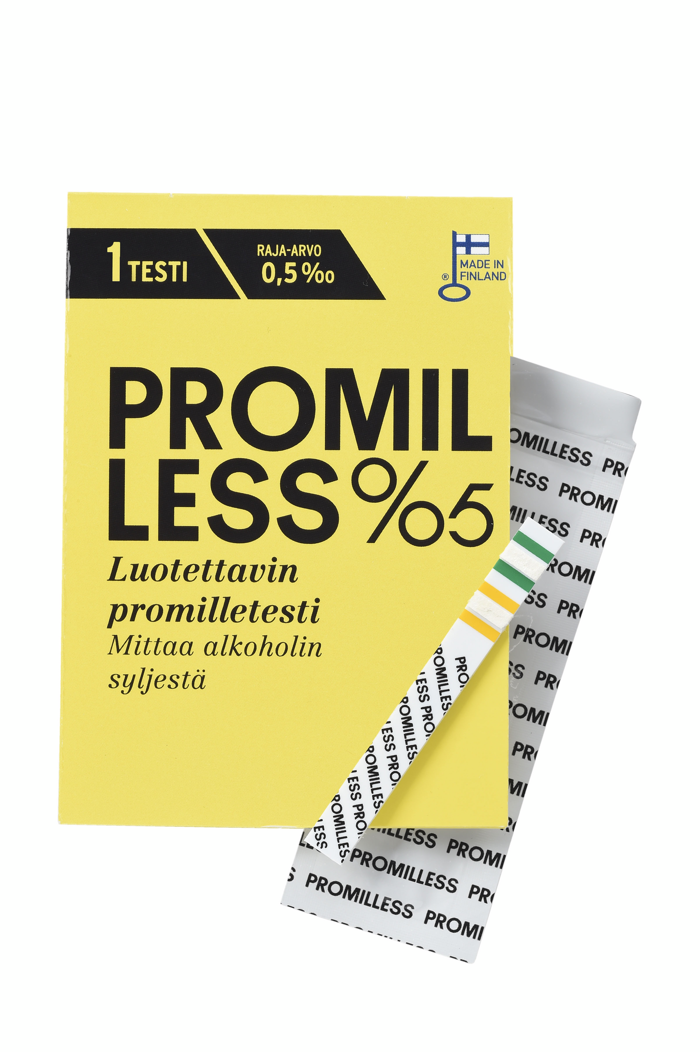 Promilless kertakäyttöinen 0,5 ‰ promilletesti 1kpl
