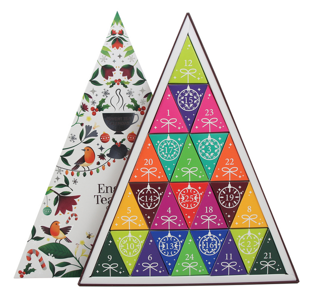 English Tea Shop teejoulukalenteri pyramidi 50g valkoinen luomu