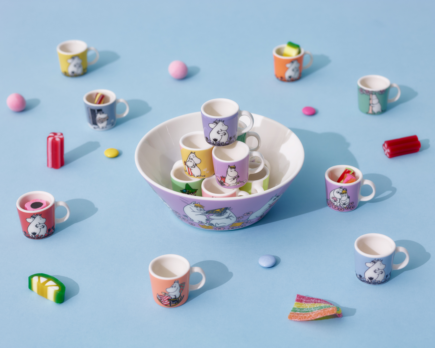 Moomin Arabia Muumi mini muki Sydänkäpyset