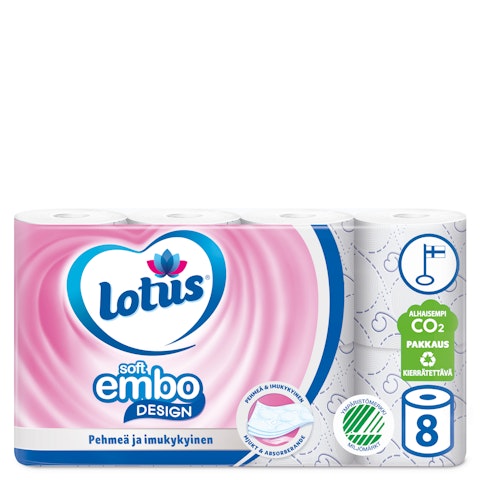 Lotus Soft Embo 8 rll design wc-paperi