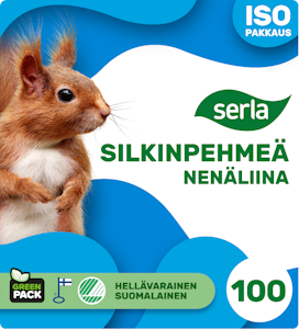 Serla nenäliina 100kpl silkinpehmeä PUOLILAVA