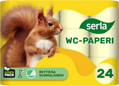 Serla wc-paperi 24rl keltainen