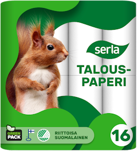 Serla talouspaperi 16rl valkoinen lava