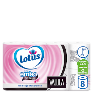 Lotus Soft Embo Vallila 8rl wc-paperi LAVA