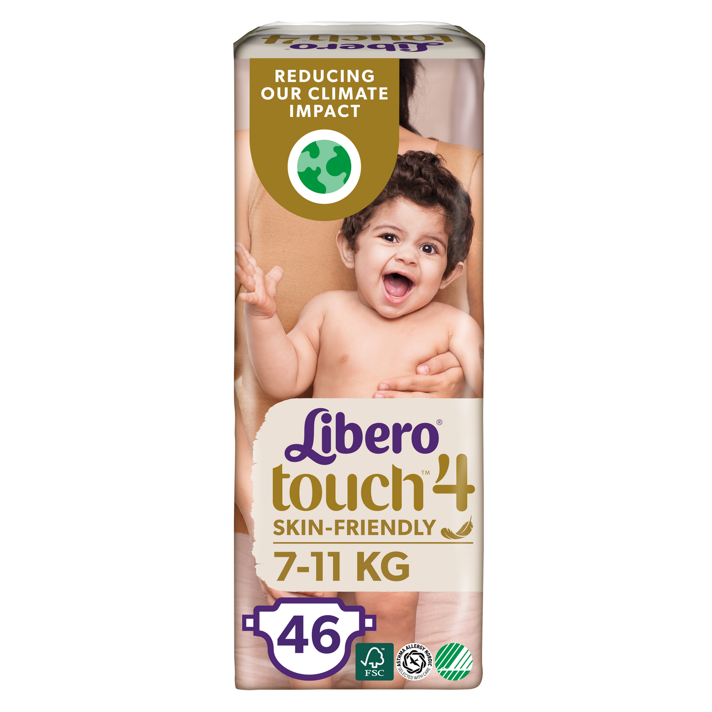 Libero Touch teippivaippa 46kpl 7-11kg koko 4
