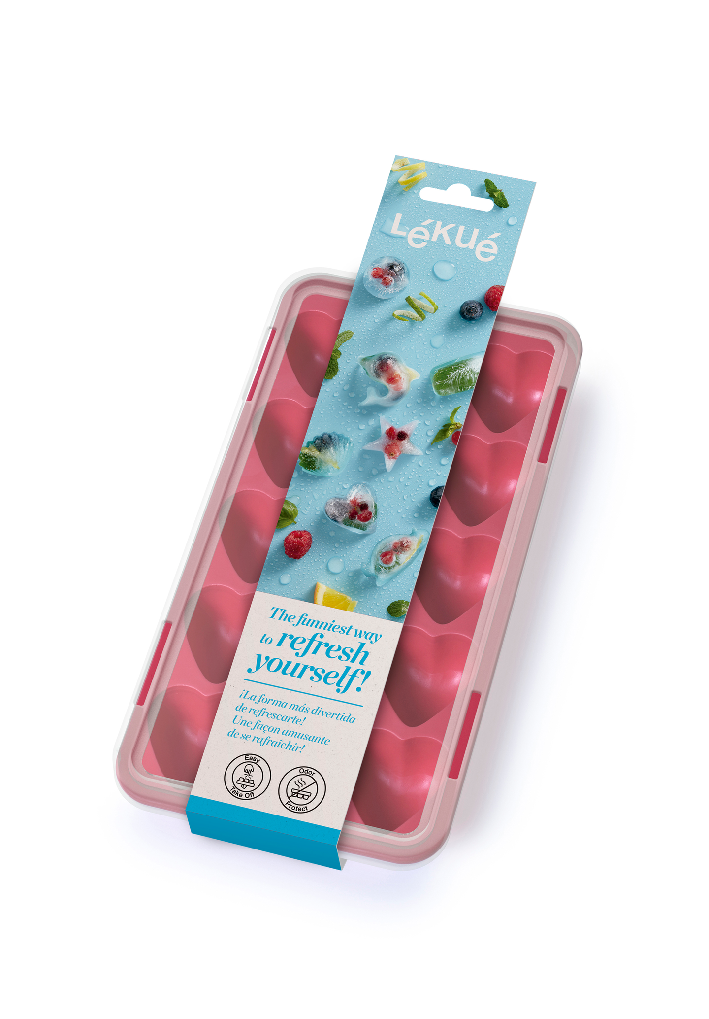 Lékué jääpalamuotti sydän punainen