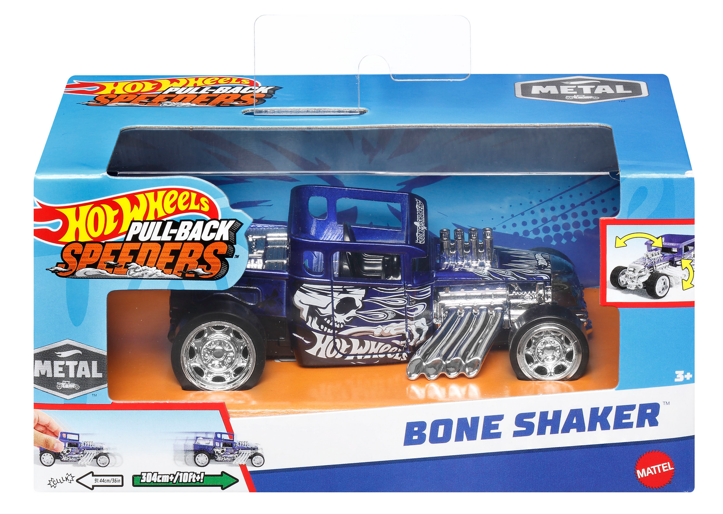 Hot Wheels Pull Back Speeder -ajoneuvo