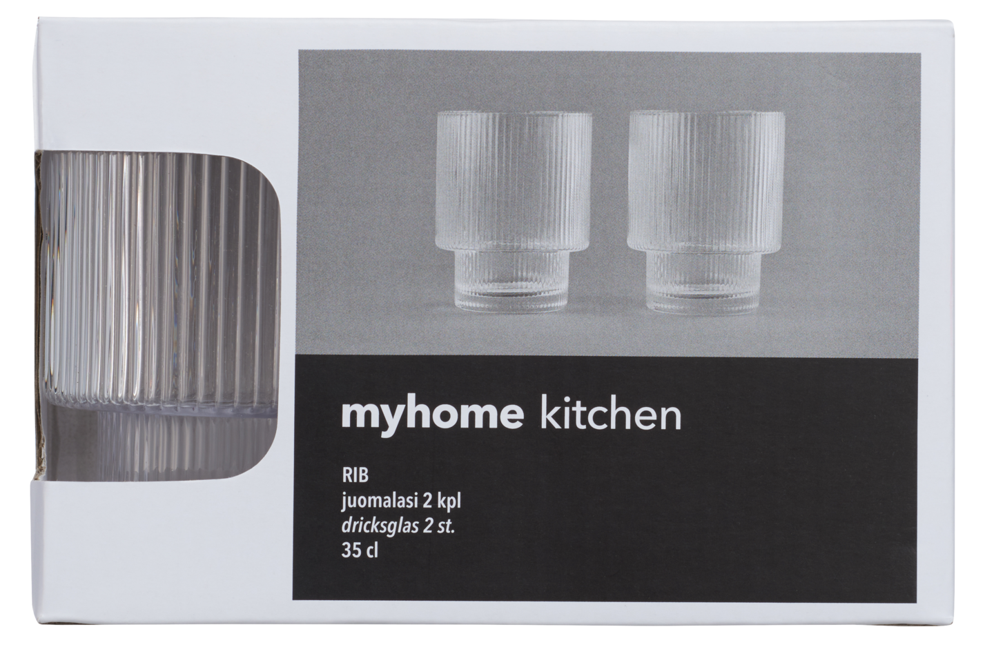myhome rib lasi 350 ml matala 2 kpl/pkt