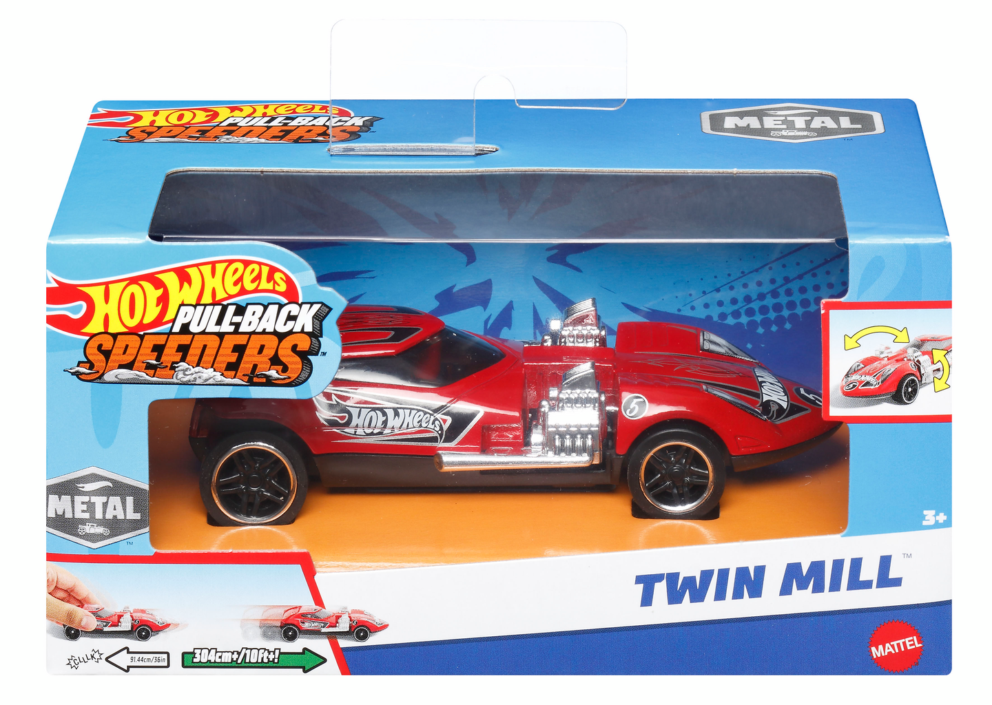 Hot Wheels Pull Back Speeder -ajoneuvo