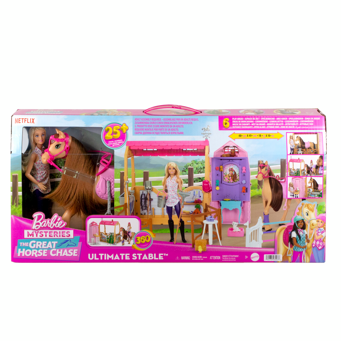 Barbie Ultimate Stable ratsutalli, nukke ja poni leikkisetti