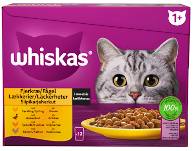 Whiskas 1+ siipikarjaherkut kastikkeessa 12x85g