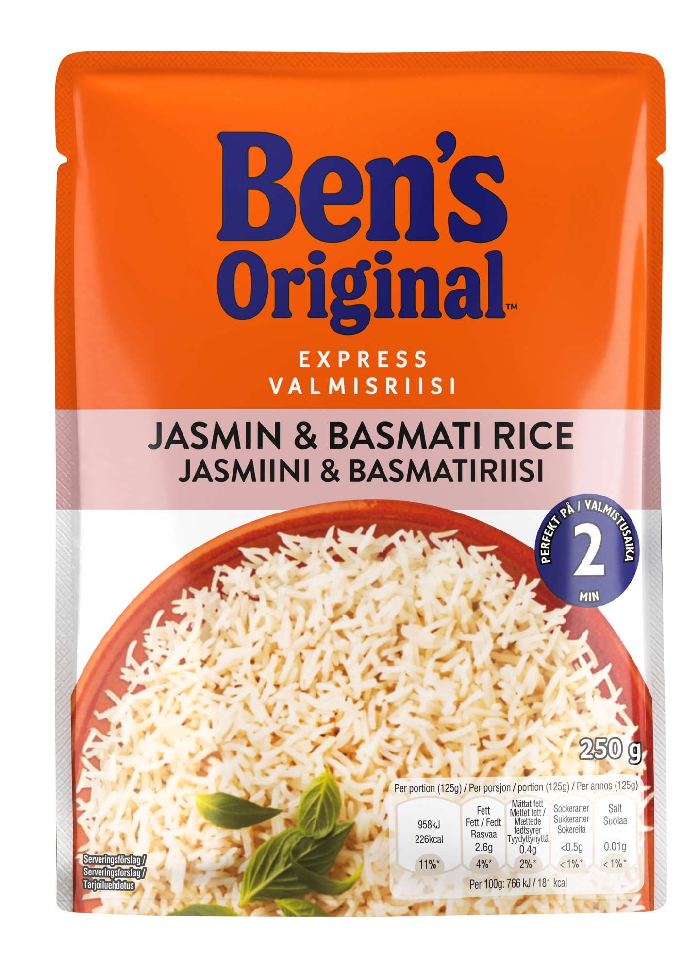 Ben's Original Jasmiini-Basmati Valmisriisi 250g