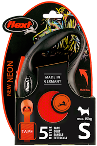 Flexi New Neon S 15kg 5m nauha oranssi