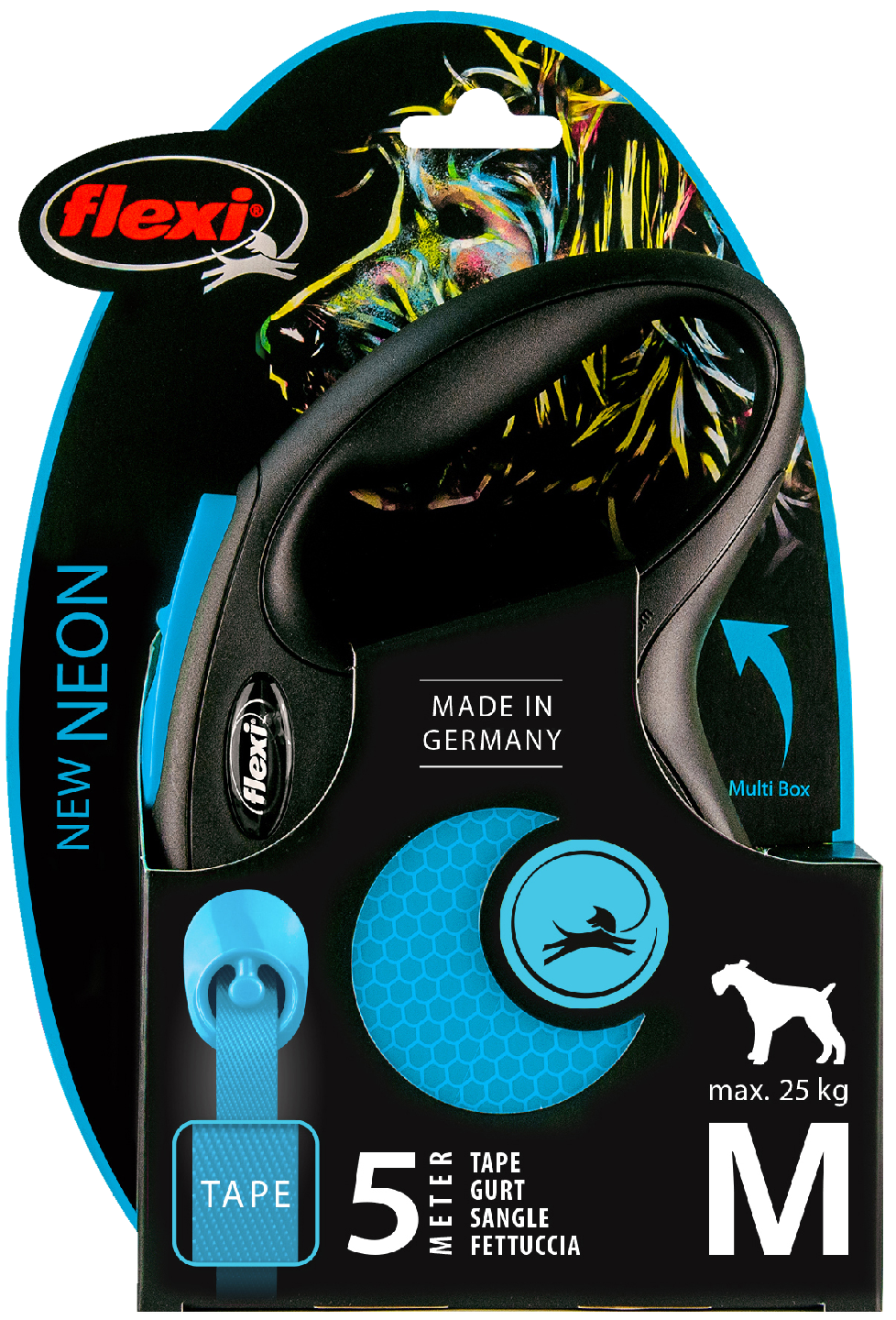 Flexi New Neon M nauha 5m sininen