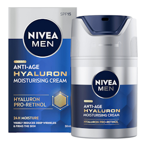 Nivea Men kasvovoide 50ml Anti-Age Hyaluron Face Moisturising Cream SPF15