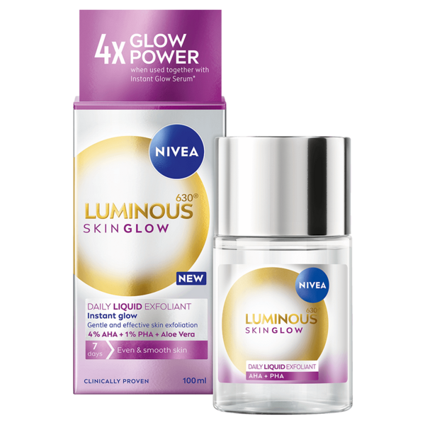 NIVEA 100ml Luminous630 Skin Glow Daily Liquid Exfoliant - kuoriva hoitoneste