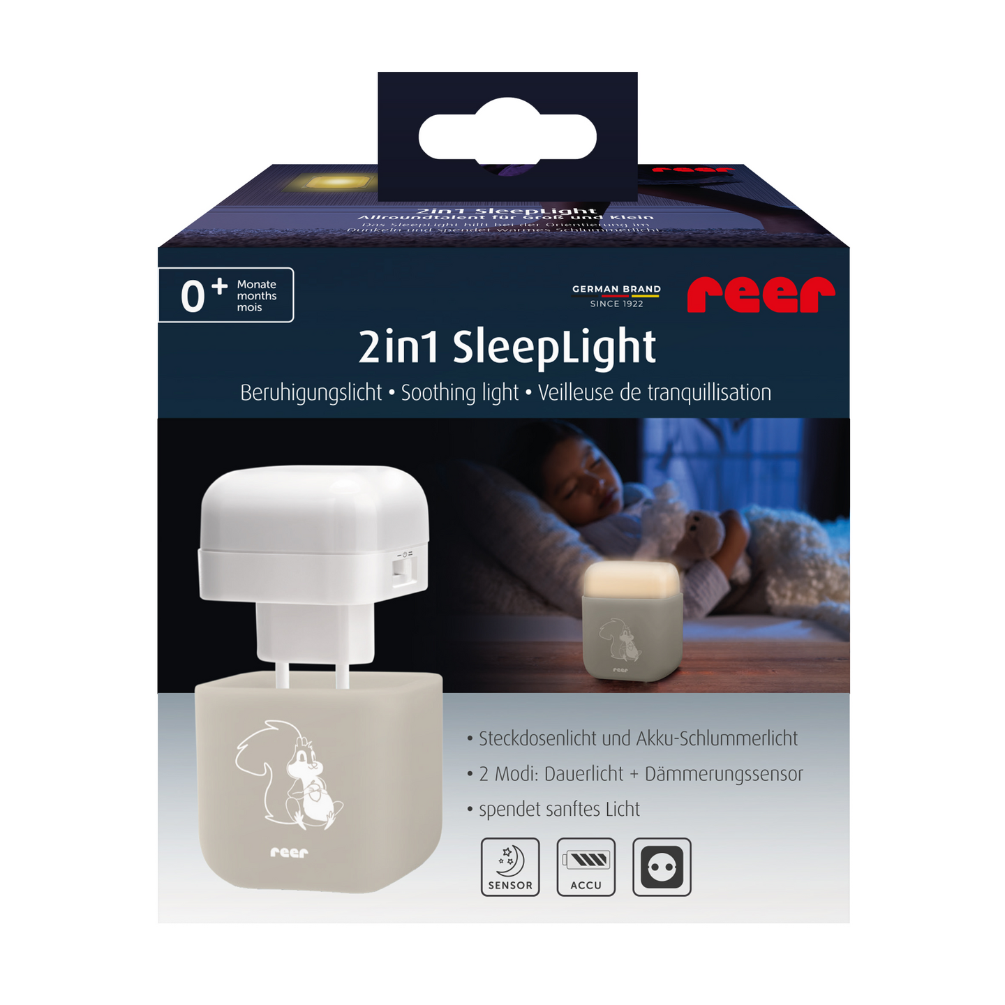 Reer 2in1 SleepLight - yövalo, kermanvärinen