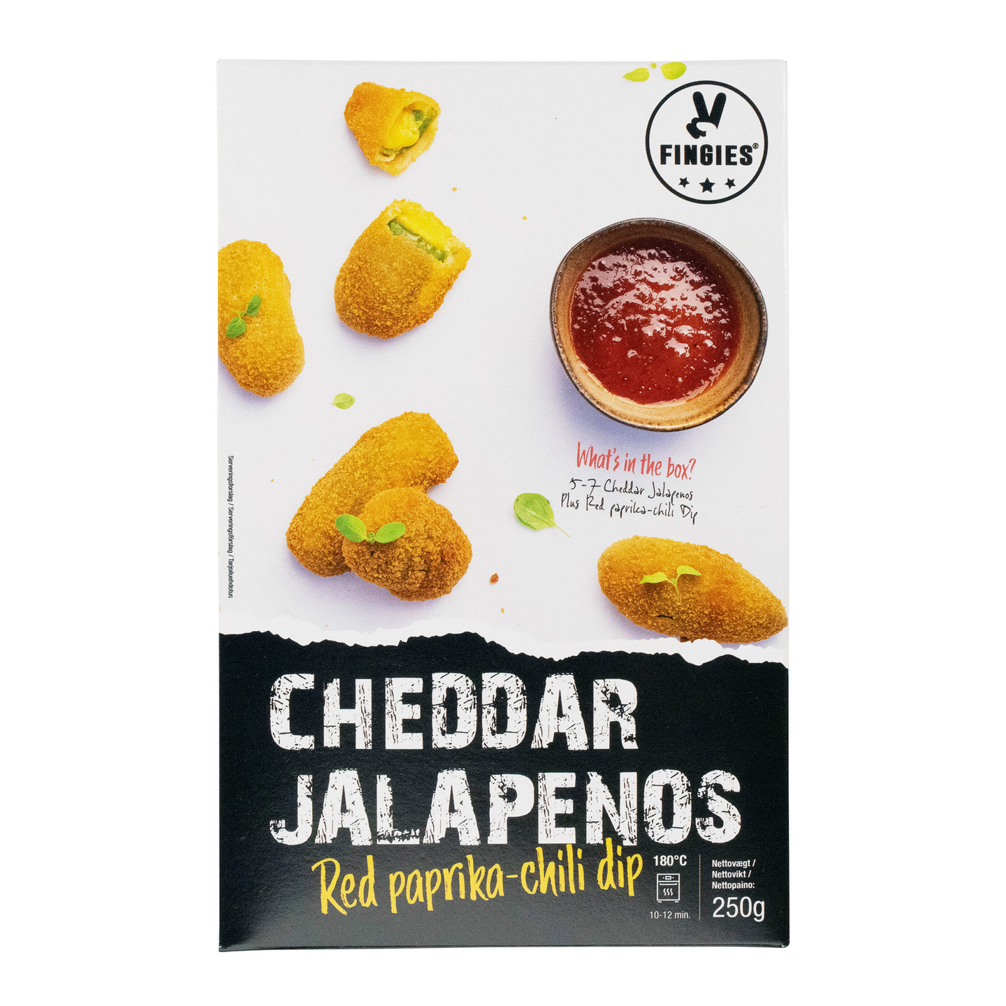 Fingies cheddar jalapenos ja dippi 250g pakaste