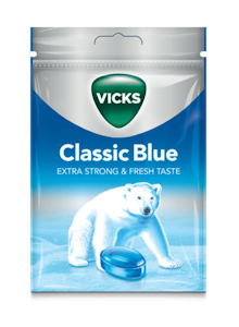 Vicks kurkkupastilli 72g blue extra strong