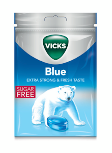 Vicks kurkkupastilli 72g blue sokeriton