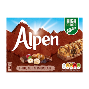 Alpen Fruit & Nut with Milk Chocolate myslipatukka 5x29 g