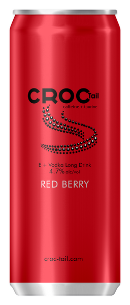 Croc Tail E Vodka long drink Red Berry 4,7% 0,33l