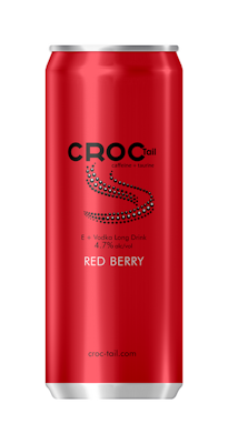 Croc Tail E Vodka long drink Red Berry 4,7% 0,33l