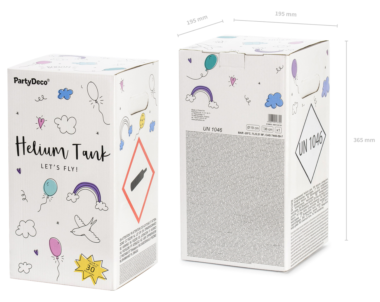 Helium kotipakkaus ilmapallojen täyttöön