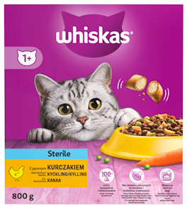 Whiskas 1+ Sterile kanaa 800g