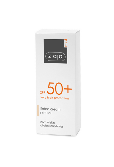 Ziaja Med SPF 50+ sävytetty aurinkovoide kasvoille 50 ml
