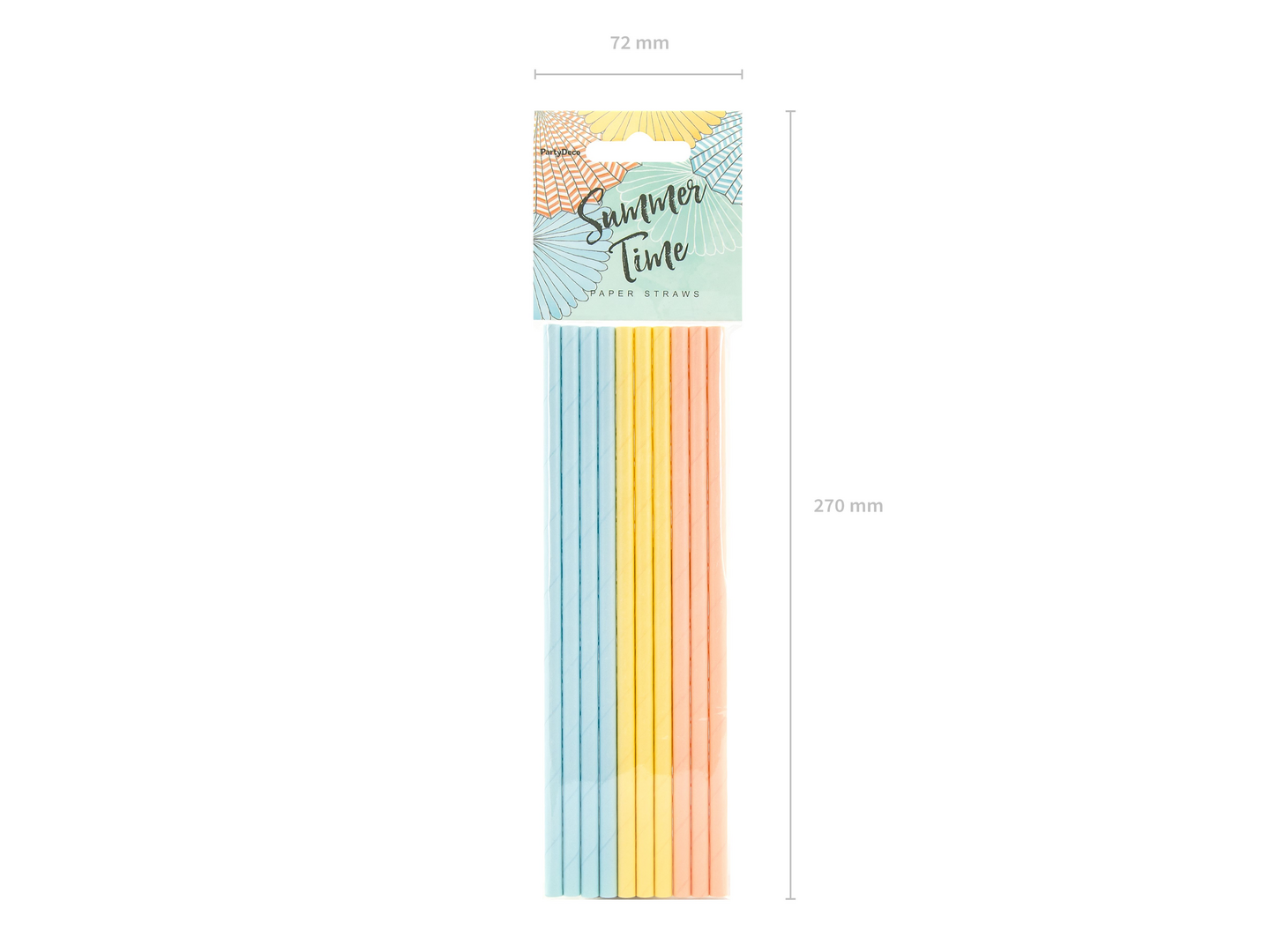 Pahvijuomapilli 10kpl kesäiset trendivärit