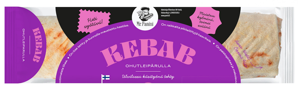 Mr. Panini ohutleipärulla kebab 250g — HoReCa-tukku Kespro