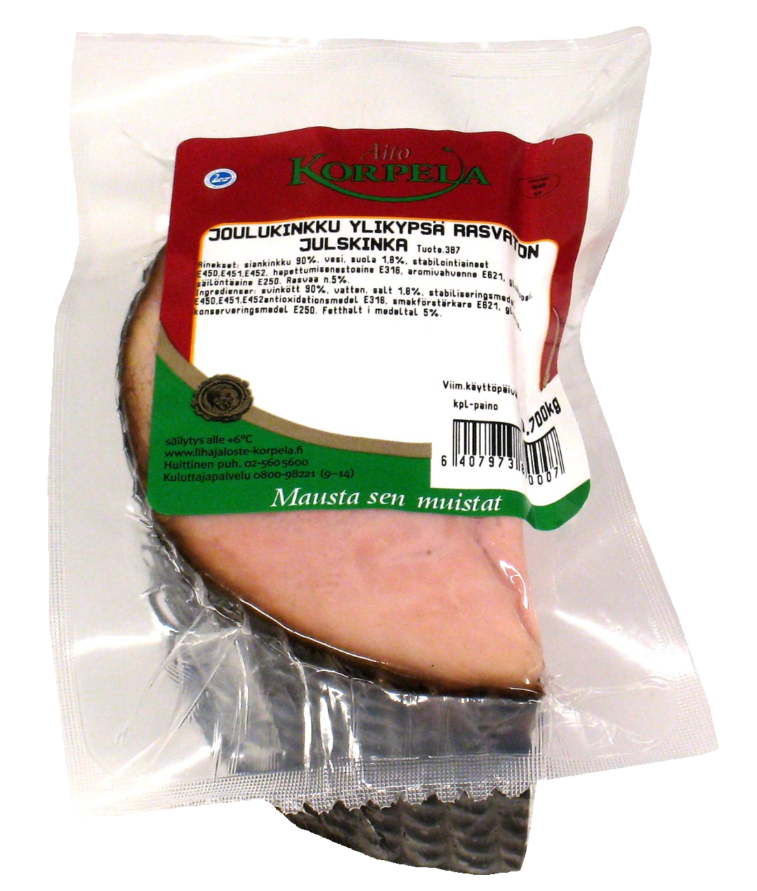 Korpela joulukinkku pala 700g rasvaton