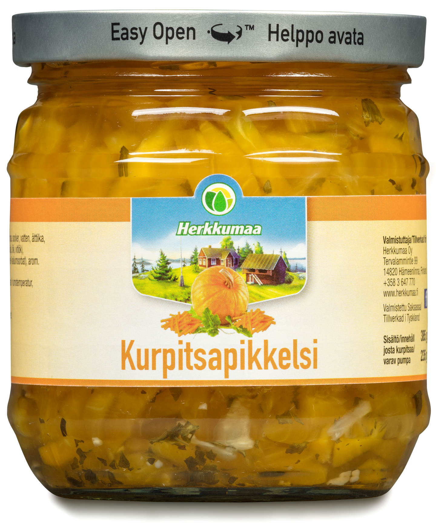 Herkkumaa Kurpitsapikkelsi 385g/235g