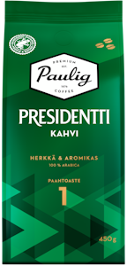 Presidentti kahvi 450g papu