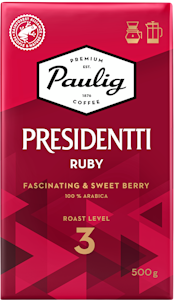 Presidentti Ruby 500g hienojauhettu kahvi RFA