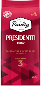 Presidentti Ruby 400g papukahvia RFA