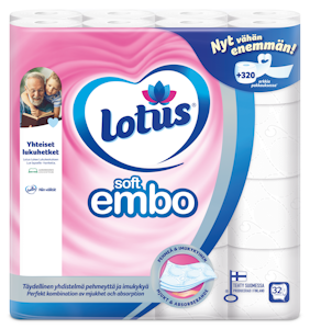 Lotus Soft Embo wc-paperi 32rl lava