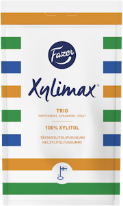 Fazer Xylimax Trio Piparminttu-Spearmint-Hedelmä täysksylitolipurukumi 130g