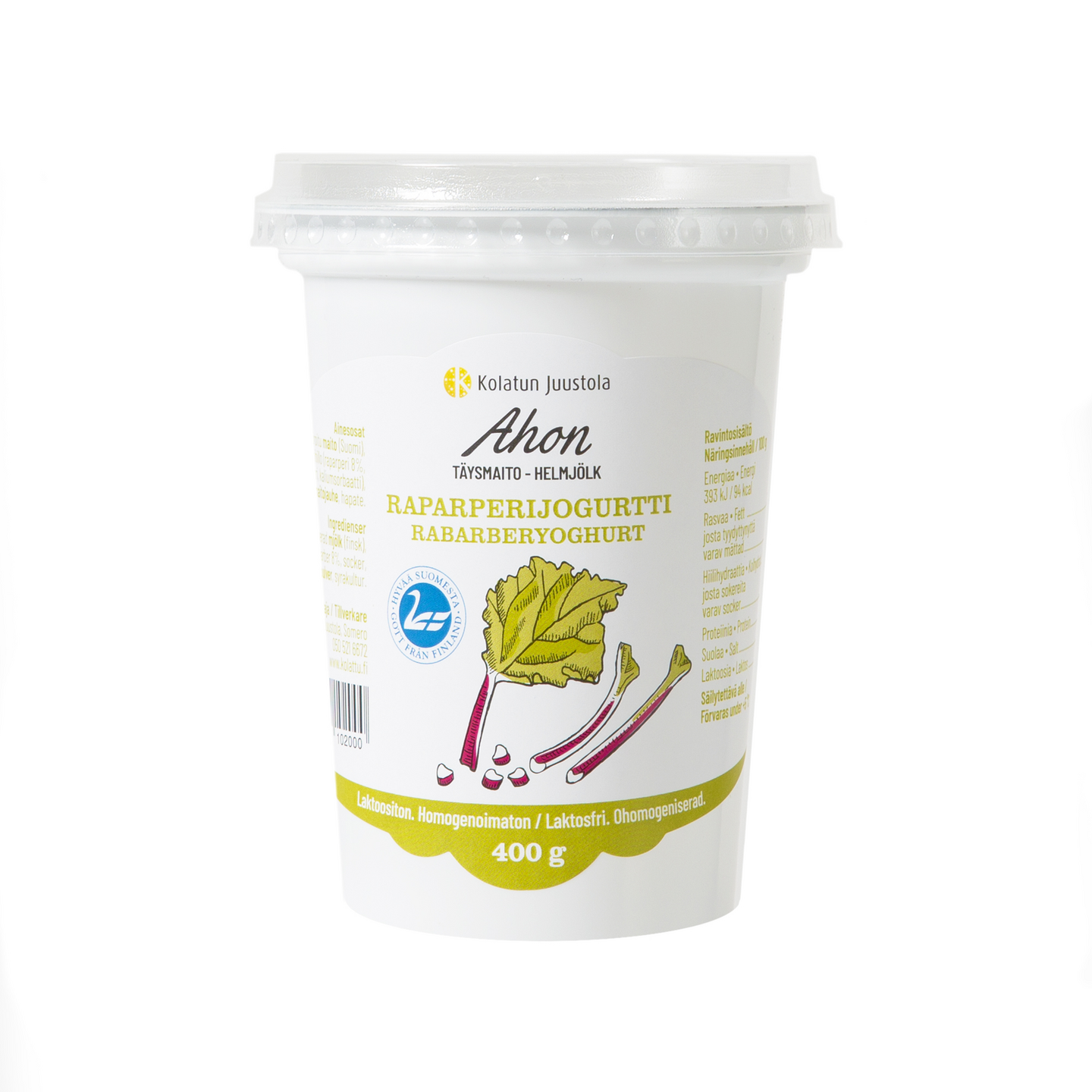 Ahon jogurtti 400g raparperi — HoReCa-tukku Kespro