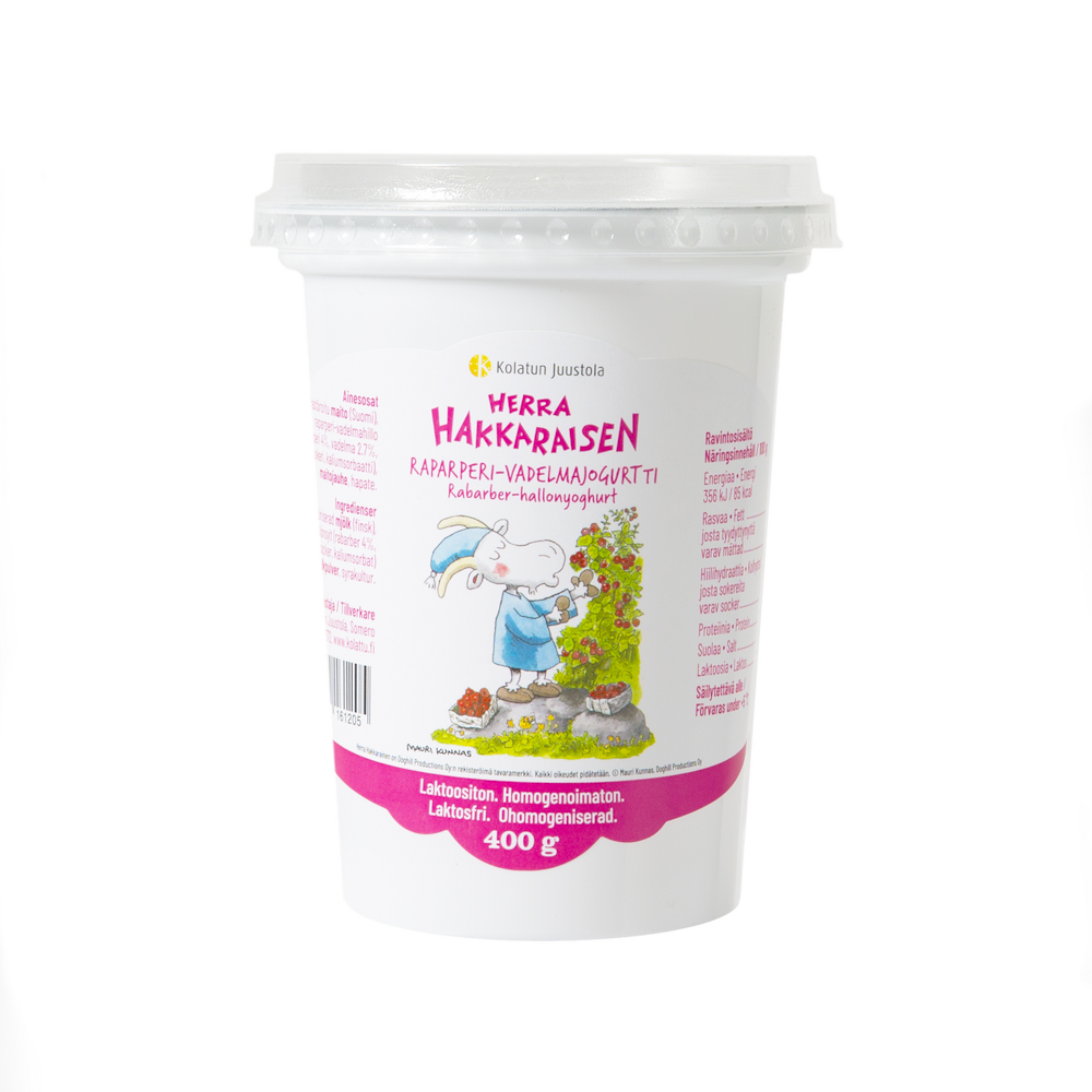 Herra Hakkaraisen jogurtti 400g raparperi-vadelma — HoReCa-tukku Kespro