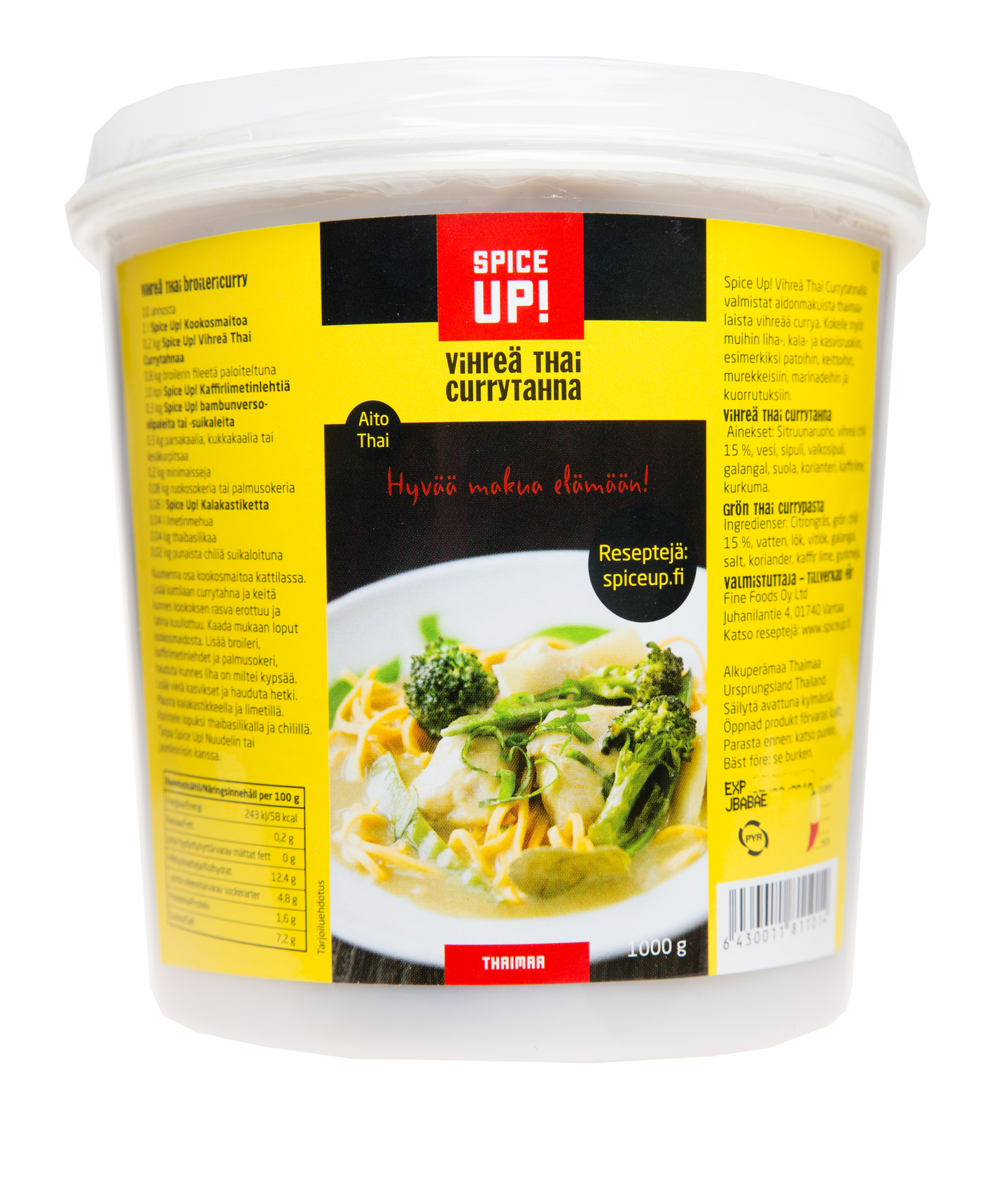 Spice Up! Vihreä thai currytahna 1000g