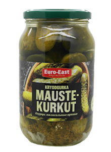 Euro-East maustekurkku 860g/460g kevyesti suolattu