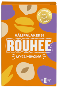 Rouhee välipalakeksi 5x30g mysli-rusina