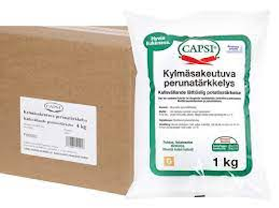 Capsi Kylmäsakeutuva muunnettu perunatärkkelys, hyvin liukeneva 4x1kg