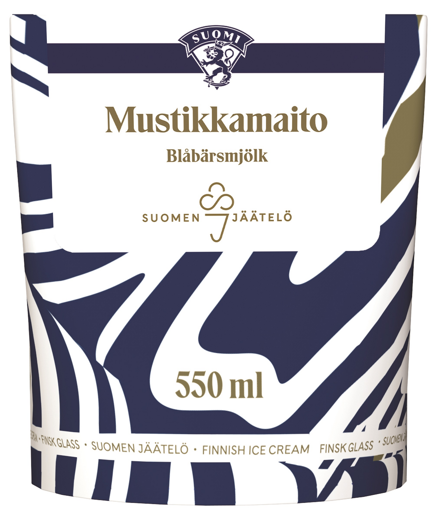 Suomen Jäätelö Leijona mustikkamaitojäätelö 550ml