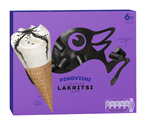 Pingviini tuutti 6x67g lakritsi mpk