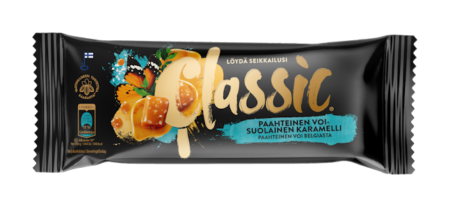 Classic Paahteinen Voi-Suolainen Karamelli kermajäätelöpuikko 64g/90ml